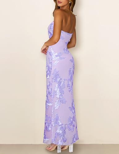 Image of MEROKEETY Women's Summer Floral Wedding Guest Cocktail Maxi Dress