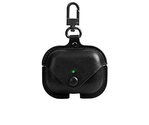 BIG WINGS Premium Leather Protective Case Cover Compatible with Apple Airpods PRO (2019) (Black)