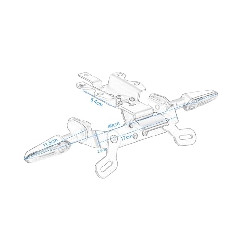 Clignotant arrière MT07 support de plaque anti-vibrations R7