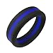 Produktbild Weiche Silikon Ring 8mm Breite 2,5mm Dicke Kreative Zwischenschicht Fingerring Mode Fitness Sport Ringe Ehering - Blau - 7 #