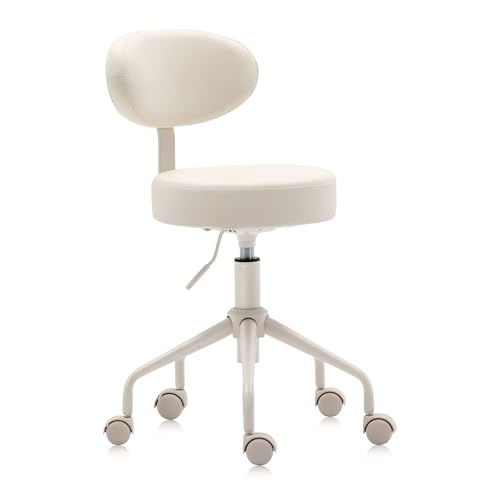 Adjustable Hydraulic Rolling Stool with Backrest