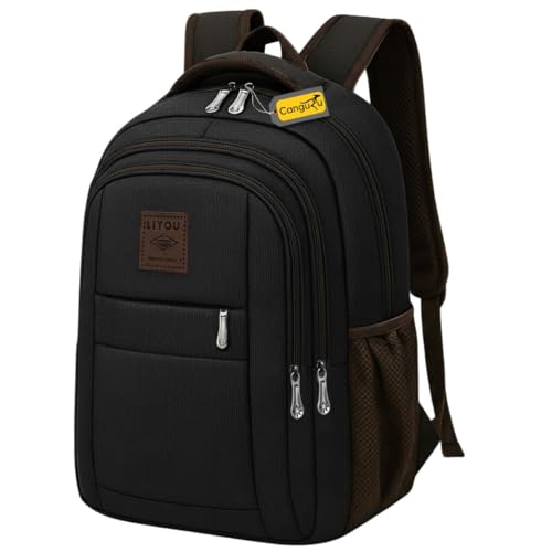 Mochila Masulina Feminina de Lona Super Resistente Reforçada Trabalho Viagens com Espaço Interno Super Confortavel e Prático (Preto)
