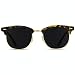 Retro Classic Metal Half Frame Horn Rimmed Sunglasses ...