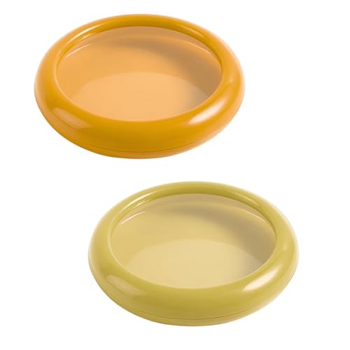 Image of Mshine Vegetables Container Fruits Saver Keeper for Kitchen Organization, Round Shape - Fresh Produce Storage, Dust Free Reusable Freshness Saver Fridge Organizer Box (Pack of 2)