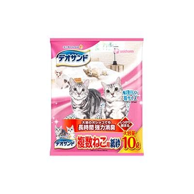 まとめ買いデオサンド 猫用 サンド 複数ねこ用 紙砂 50L(10L×5) おしっこ ペット用品 ユニチャーム