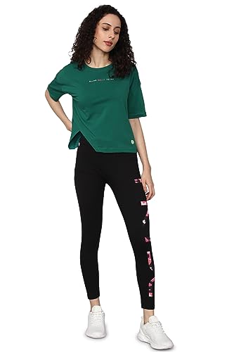 Image of Allen Solly Women's Cotton Solid Regular Fit T-Shirts