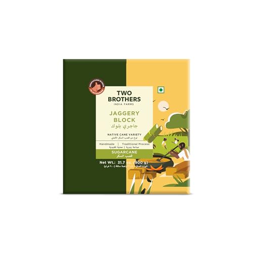 Two Brothers Organic Farms Amorearth Sugarcane Jaggery Block 900 GMS