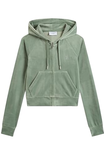 Juicy Couture Felpa con Cappuccio Madison, Chinois Green, XS