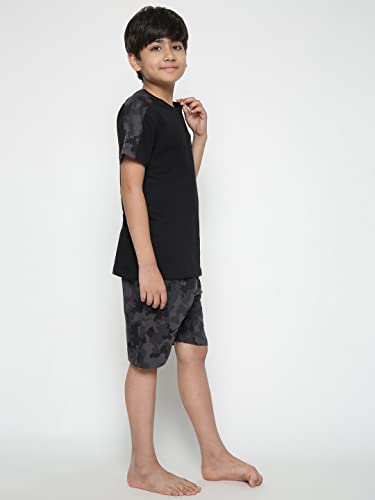 Image of Li'l Tomatoes Boys 100% Cotton Night Suit | Summer T-Shirt & Shorts Sleepwear Set | Soft & Breathable | 7-16 Years