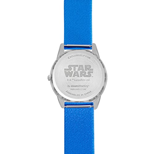 Image of STAR WARS Kids' Plastic Time Teacher Watch, Analog Quartz Nylon Strap Watch