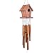 WOODMUSIC Wind Chimes Outdoor - 37" Large Birdhouse Bamboo and Wood Windchimes with S Hook (Yellow)