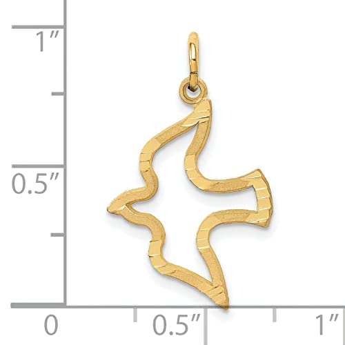 14K Yellow Gold Holy Spirit Dove Charm Religious3