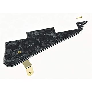 Dopro Black Pearl LP Pickguard de guitare avec support doré pour Epiphone Les Paul - Les Beatles, Paul McCartney, John Lennon, RIngo Starr, George Harrison Dopro Black Pearl LP Pickguard de guitare avec support doré pour Epiphone Les Paul – Image 2
