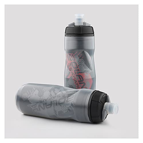 YINYANG Fietsenfles Siliconen Dubbellaags Koud en Warmtebeweging 600 ml MTB Fiets Buitensporten Water Cup Fietsuitrusting (Color : Red) - Image 4