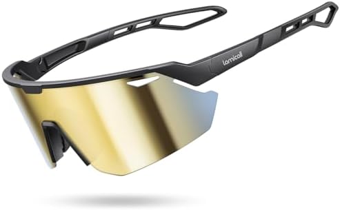Lamicall Schnelle Brille Herren, Fahrradbrille Damen - [24g TR-90 Super Leicht] Polarisiert Sportbrille Laufbrille mit Verstellbaren Nasenpad & Bügel, UV400 Sonnenbrille Sport für