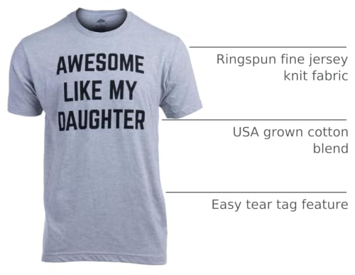 Awesome Like My Daughter | Funny Tee Shirt, Sarcastic Saying Humor Dad Joke T-Shirt for Father Grandpa Daddy - Image 4