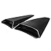 IKON MOTORSPORTS Side Window Louver, Compatible with 1999-2004 Ford Mustang Coupe 2-Door (Not Fit Convertible), Polyurethane PU Unpainted Black Rear Air Vent Scoop Shades Cover Blinds Trim