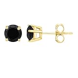 Hdiamonds Black Diamond Studs in 14K gold
