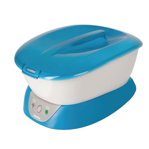 HoMedics ParaSpa Paraffin Wax Bath | Wax Warmer | Bonus 3 lb Paraffin Wax & 20 Hand Liners | Soothing Hand & Foot Spa | Moisturizing System | Hypoallergenic, Blue