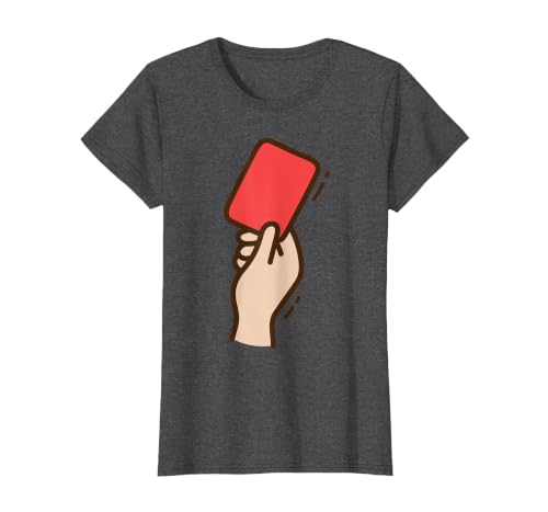 Funny Red Football Card T-Shirt, Women, Dark Heather Grey, XX-Large