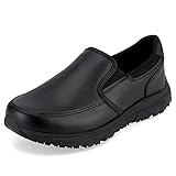 HISEA Non Slip Shoes for Men, Slip on Food Service Work Shoes, Slip Resistant Nusring Chef Walking...