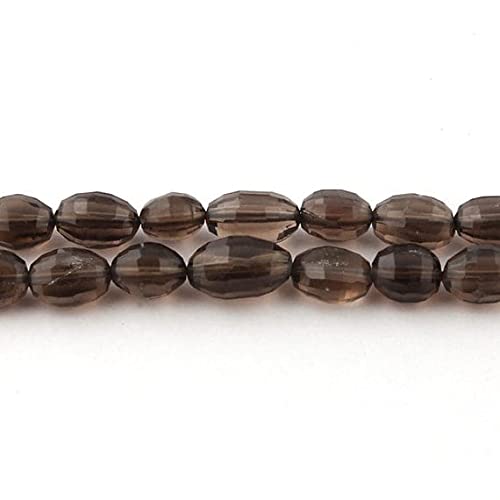 Smoky Quartz Faceted Oval Briolettes - Perles quartz fumé 9mm-13mm SB1789