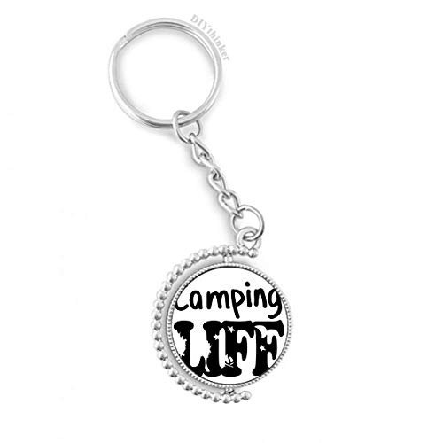 Porte-clés rotatif la vie du camping anneau keyholder multicolore pour clés
