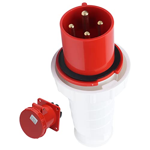 Conectores industriales trifásicos IP67 de 4 pines con enchufe impermeable de 63A 2