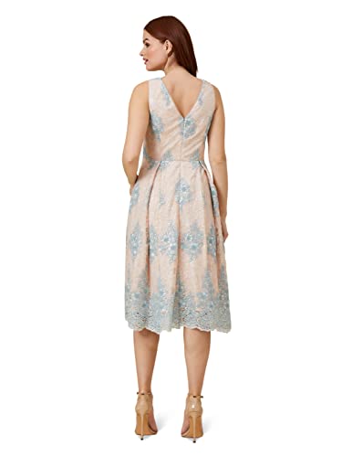 Image of Adrianna Papell Women's Embroidered Lace Fit and Flare