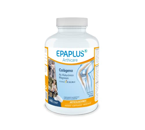 Epaplus Arthicare, Colágeno + Ácido Hialurónico + Magnesio, Colágeno Hidrolizado Con Ácido Hialurónico Y Magnesio, 448 Comprimidos