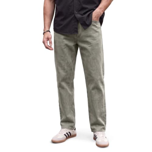 Image of Urbano Fashion Men's Relaxed Fit Washed Denim Jeans Non-Stretchable