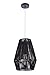 Craftmade Natural Pendant 1 Light Woven Black Rattan Shade, 11.81" W x 15.75" H, P2009-FB