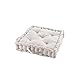 Coton d'intérieur coussin de sol 60 x 60 x 10 cm panama blanc