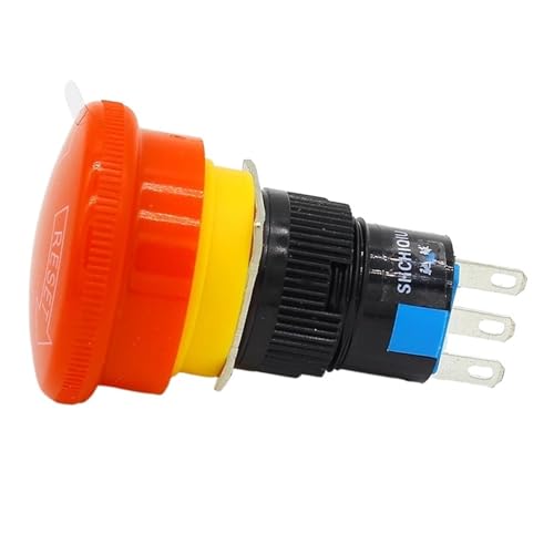 Mushroom emergency stop switch 16mm étanche bouton poussoir e-stop