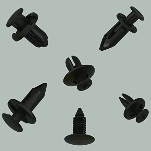 120 PCS Nylon Car Fasteners Rivet Clips,Plastic Car Retainer Clips,Six Sizes Ranging from 6MM to 10MM