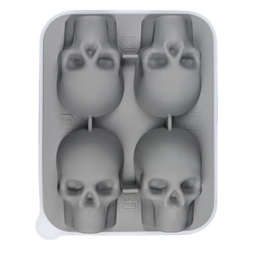 Moldes de hielo - Molde para cubitos de hielo para cráneo | Accesorio de cocina Bandeja de refrigerador de silicona para bebidas, café, té de whisky pícnic, aperitivo Rassemblements Camping