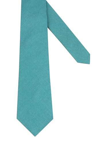 Image of Mens Solid Linen Ties - Regular Width Pattern Necktie for Men