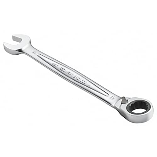 FACOM 467B.34 Metric Combination Ratchet Wrench, Silver, 34 mm, 34mm