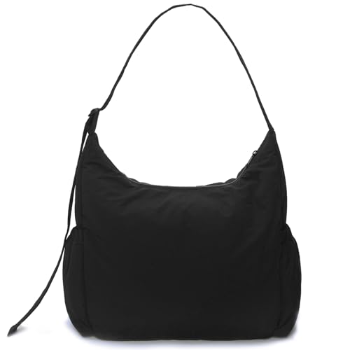 Image of Nylon Hobo Crossbody Bags for Women Large Shoulder Bag Casual Travel Handbags with Adjustable Quilted Strap