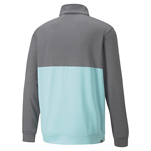 pumagolf pumagolf Gamer Colorblock 1/4 Zip, Quiet Shade-Angel Blue, Double Extra Large