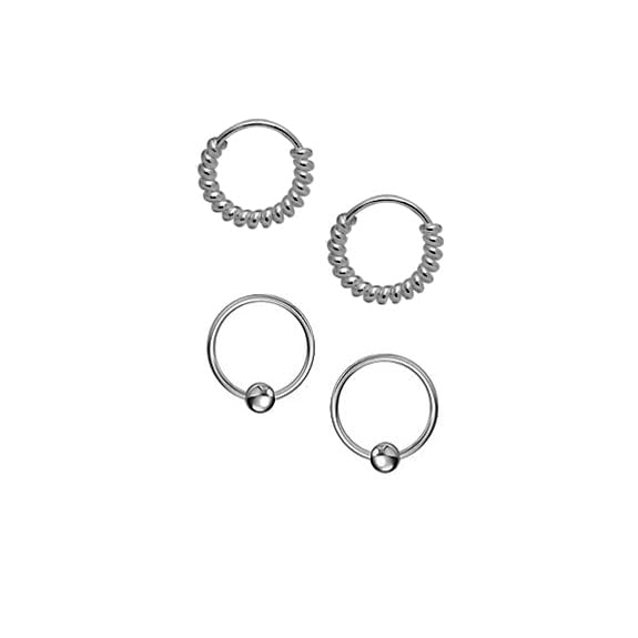 See full amazon price history chart for SIVYAA Combo of 2 Pair (4 pcs) Small Ball n Spiral Hoop Bali Huggies Earrings in Pure Sterling Silver for Boy Girl Men Women | Upper Body Piercing Jewelry for Cartilage Septum Tragus Helix rook, 10mm SIVYAA Combo of 2 Pair (4 pcs) Small Ball n Spiral Hoop Bali Huggies Earrings in Pure Sterling Silver for Boy Girl Men Women | Upper Body Piercing Jewelry for Cartilage Septum Tragus Helix rook, 10mm (B0DGDMQZF2) Amazon Price History, Amazon Price Tracker