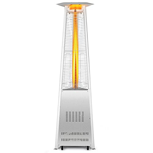 Tangkula Patio Propane Heater, 42,000 BTU Pyramid Outdoor Heater with Tip-Over and Flameout...