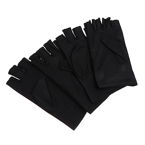 VANZACK 2Pairs Half Finger Slip Gloves Breathable Unisex Cycling and Outdoor Gloves Pack for Riding Driving and Outdoor Sports Wear Resistant and Touch Screen