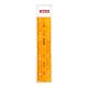 Aristo Isonorm Schriftschablone gerade Mittelschrift (5,0 mm, H-Profil, Typ B, formstabiler PET-Kunststoff) orange-transparent