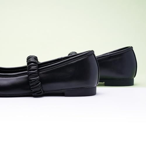 C.Paravano Mary Jane Flats for Women | Square Toe Ballet Flats with Pearl Strap | Comfortable Dress Shoes for Work, Wedding, Party & Daily Wear3