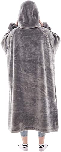 SUNMOOH 着る毛布 袖付きパーカータイプ