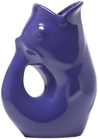 Gurgle Pot Brocca In Ceramica Grigia 100ml – A Forma Di Pesce Con Suono Gorgogliante – Vaso E Idea Regalo - 2