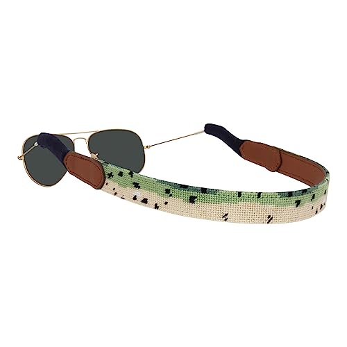 Image of Leather Hand-Stitched Needlepoint Sunglass Strap Retainer