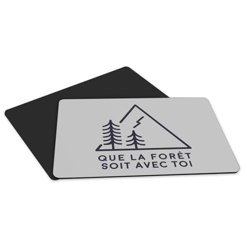 Sets de table écologie caoutchouc gris grand format 4 dessous de plat forêt