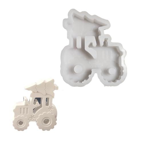 Tractor Christmas Tree Shaped Silicone Mold Set for Crafting Home Decortion